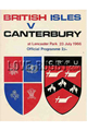 Canterbury v British Isles 1966 rugby  Programme